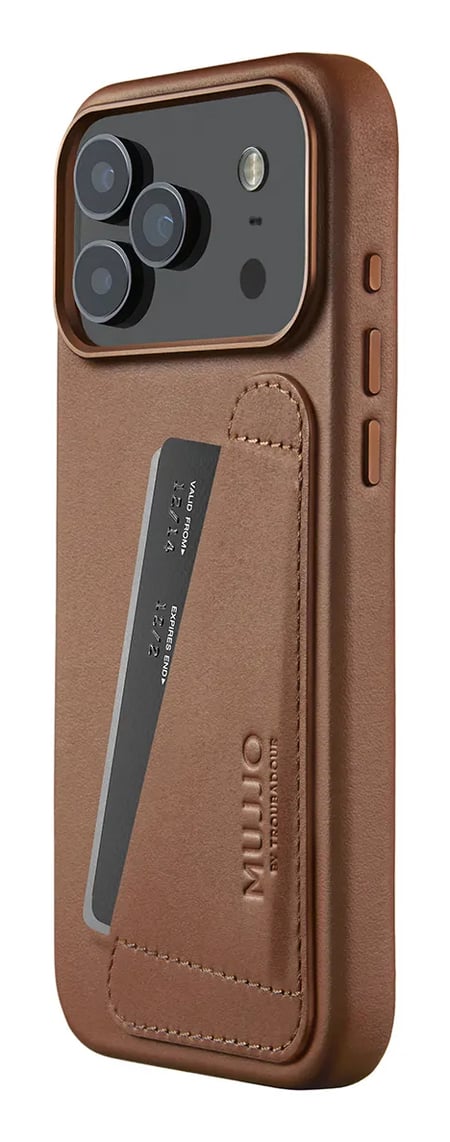Mujjo MUJJO-CL-064-TN pokrowiec na telefon komórkowy 17,5 cm (6.9") Z klapką Opalony/Jasnobrązowy