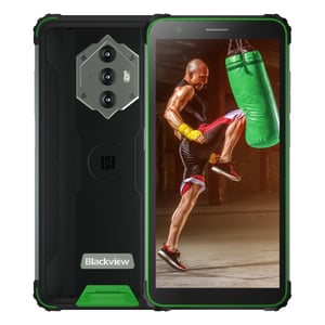 iGET BLACKVIEW GBV6600 Green 14,5 cm (5.7") Dual SIM Android 10 4G USB Type-C 4 GB 64 GB 8580 mAh Czarny, Zielony