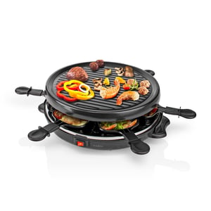 Nedis FCRA210FBK6 Raclette Grill for 6 People, 800 W, Black