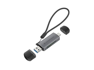 Conceptronic BIAN05G USB 3.2 Gen 1 (3.1 Gen 1) kortläsare, typ A/typ C, grå