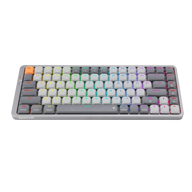 REDRAGON K652GG-RGB-PRO Azure klawiatura USB + RF Wireless + Bluetooth Szary