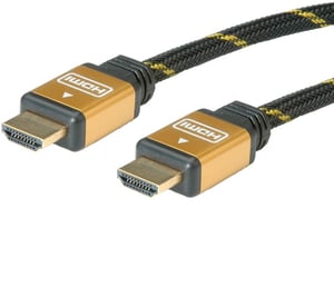 Secomp 11045504 HDMI-Kabel 7,5 m, HDMI Typ A (Standard), Schwarz, Gold