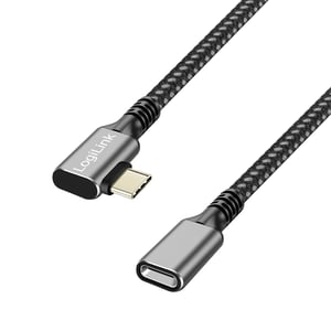 LogiLink CUA0110 kabel USB USB 3.2 Gen 2 (3.1 Gen 2) 0,5 m USB C 10 Gbit/s 100 W Czarny, Szary