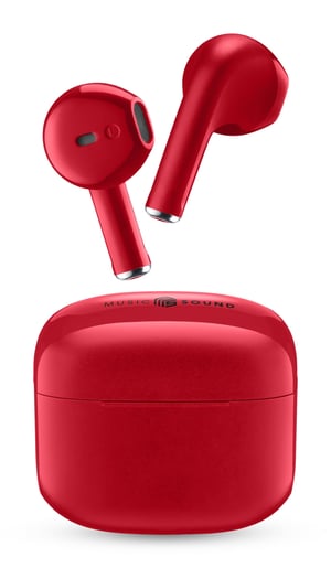 Music Sound Swag True Wireless Stereo (TWS) In-Ear-Kopfhörer Bluetooth-Verbindung/Musik Rot