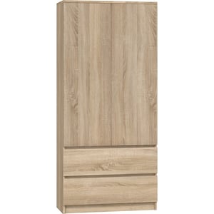 Topeshop MALWA SON Wardrobe and Closet, 5 shelves, 2 doors, Oak