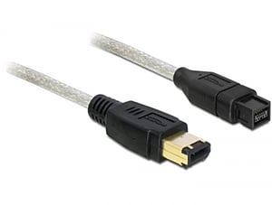 DeLOCK FireWire A/B, 2,0 m, grau
