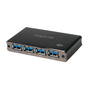 LogiLink UA0282 USB 3.2 Gen 1 (3.1 Gen 1) Micro-B-Hubs und -Konzentratoren, 5000 Mbit/s, schwarz