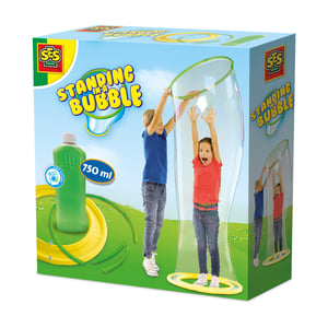 SES Creative Standing in a Mega Bubble Soap Bubbles