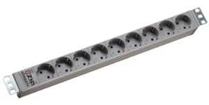 Lindy 9-Outlet Surge protector Szary 9 x gniazdo sieciowe 2 m