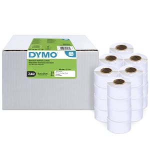 DYMO LW Adressetiketten | 28 mm x 89 mm | 24 Rollen mit je 130 leicht ablösbaren Etiketten (insgesamt 3120 Etiketten) | selbstklebend | für LabelWriter-Etikettendrucker | Original