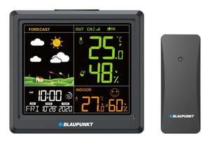Blaupunkt WS25BK cyfrowa stacja meteorologiczna Czarny LCD Prąd przemienny