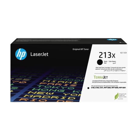 HP Oryginalnym wkładem z czarnym tonerem o wysokiej wydajności 213X LaserJet