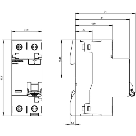 Siemens 5SV3111-6 wyłącznik instalacyjny 2P
