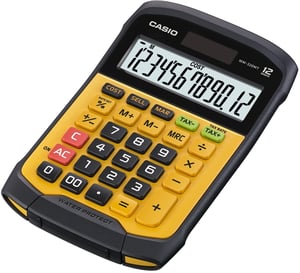 Casio WM-320MT fickräknare Räknarens display Svart, Gul