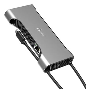 j5create Hub USB-C® Dual 4K60 HDMI™ z elastycznymi portami - Pro 12 w 1