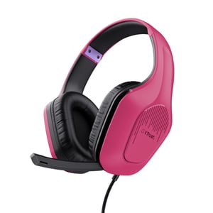 Trust GXT 415P Zirox Wired Gaming Headset with Headband, Pink