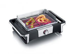 Severin PG 8113 BOOST Grillplatta El Svart, Silver 3000 W