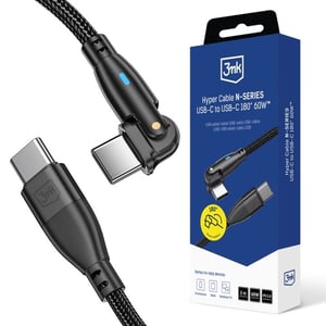 3MK 5903108680165 kabel USB USB 2.0 2 m USB C 0,48 Gbit/s 60 W Czarny, Srebrny