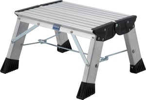 Krause 130327 pall med fotsteg Aluminium, svart