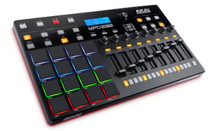 Akai MPD232 DJ-Software-Controller, 8 Kanäle. Schwarz