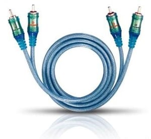 OEHLBACH NF SET ICE BLUE, 1m kabel audio 2 x RCA Niebieski