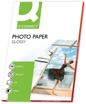 Q-CONNECT KF02771 fotopapper A4 vitt glansigt