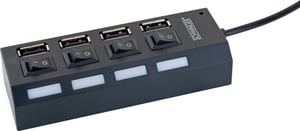 Schwaiger UH4013 huby i koncentratory USB 2.0 480 Mbit/s Czarny