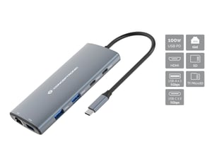 Conceptronic DONN06G Wired USB 3.2 Gen 1 (3.1 Gen 1) Type-C Gray