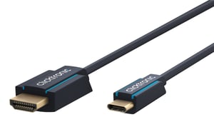 ClickTronic 44930 adapter kablowy 3 m USB Type-C HDMI Typu A (Standard) Czarny