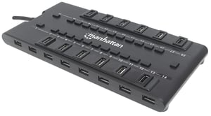 Manhattan MondoHub II USB 2.0 5000 Mbit/s Svart
