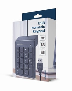 Gembird KPD-U-03 Ziffernblock für Laptop/PC, USB, schwarz
