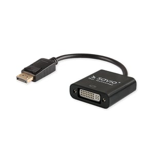 Savio CL-90/B DisplayPort-zu-VGA-Adapter, 0,2 m, DisplayPort VGA (D-Sub)