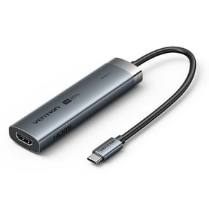 Vention TGMHB Wired USB 3.2 Gen 1 (3.1 Gen 1) Type-C Docking Station, Gray