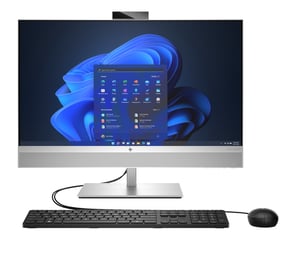 HP EliteOne 870 G9 All-in-One-dator Intel® Core™ i7 68,6 cm (27") 1920 x 1080 px 16 GB DDR5-SDRAM 512 GB SSD Windows 11 Pro Wi-Fi 6E (802.11ax) Silver