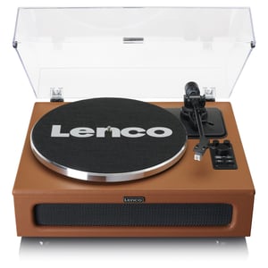 Lenco LS-430BN Plattenteller mit Drehplatte Plattenspieler mit Riemenantrieb Braun Manuell