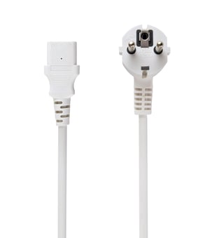 Gembird PC-186W-VDE Power Cable, White, 1.8 m, CEE7/4