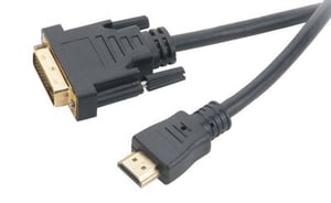 Akasa AK-CBHD06-20BK adapter kablowy 2 m DVI-D HDMI Czarny