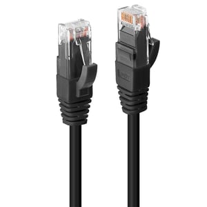 Lindy 45432 Netzwerkkabel, schwarz, 1 m, Cat6 U/UTP (UTP)