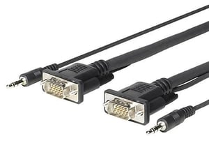 Vivolink PROVGAMCS1.8 Kabeladapter 1,8 m VGA (D-Sub) + 3,5 mm Schwarz