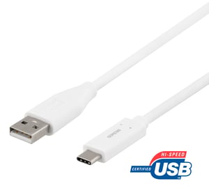 Deltaco USBC-1011M kabel USB USB 2.0 2 m Biały