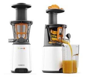 Kenwood JMP 400 WH Entsafter, Slow Juicer, 140 W, Schwarz, Weiß