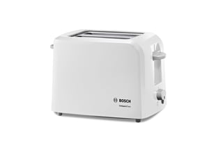 Bosch TAT3A011 Toaster, 6-slot, 2-cup, 980 W, White
