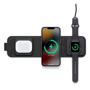 mophie 401311507 laddare för bärbara enheter Hörlurar, headset, smartphone, smartwatch Svart USB Trådlös laddning Snabbladdning Inbyggd
