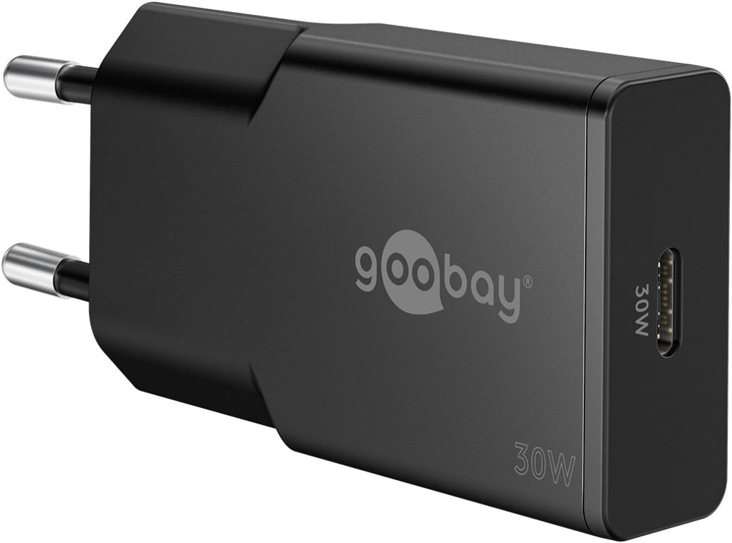 Goobay Slim Uniwersalne Czarny Prąd przemienny Szybkie ładowanie Wewnętrzna