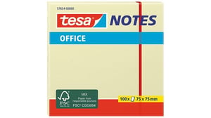 TESA 57654 Self-Adhesive Note, Square, Yellow, Self-Adhesive