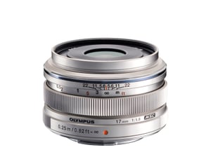 Olympus M.ZUIKO DIGITAL 17 mm 1:1,8 Mirrorless-Objektiv Weitwinkelobjektiv Silber
