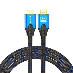 Savio CL-142 v2.1, 1.8 m, copper, braided fabric, metal connectors, 1.8 m HDMI cable, HDMI Type A (Standard), Black, Blue