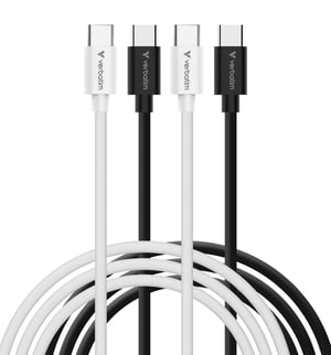 Verbatim 32391 kabel USB USB 2.0 1 m USB C 0,48 Gbit/s 60 W Czarny, Biały