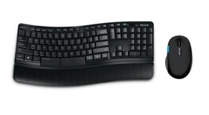 Microsoft Sculpt Comfort klawiatura Dołączona myszka Biuro RF Wireless QWERTY Rosyjski Czarny