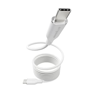 PanzerGlass empower™ by ® Magnetic 240W USB-C to USB-C Cable | USB 2.0 | 1.5M | Silver White kabel USB Biały